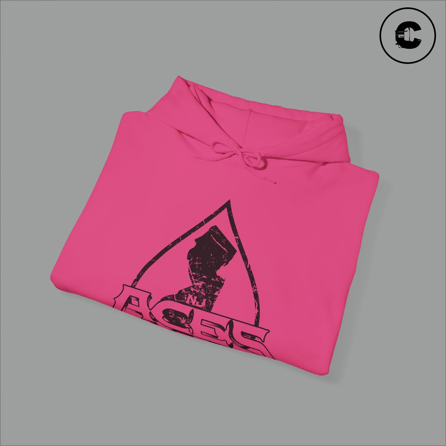 NJ Aces Hoodie Black Logo