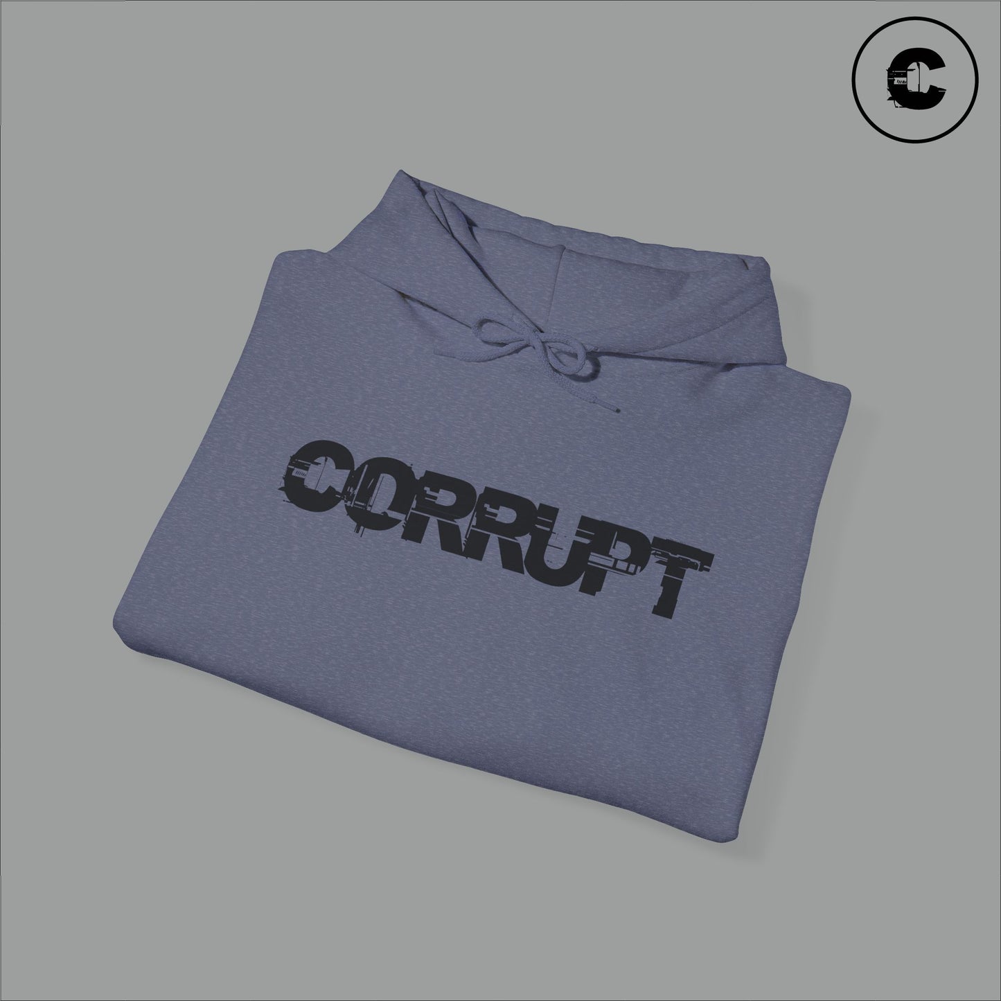 Corrupt Hoodie Black Logo