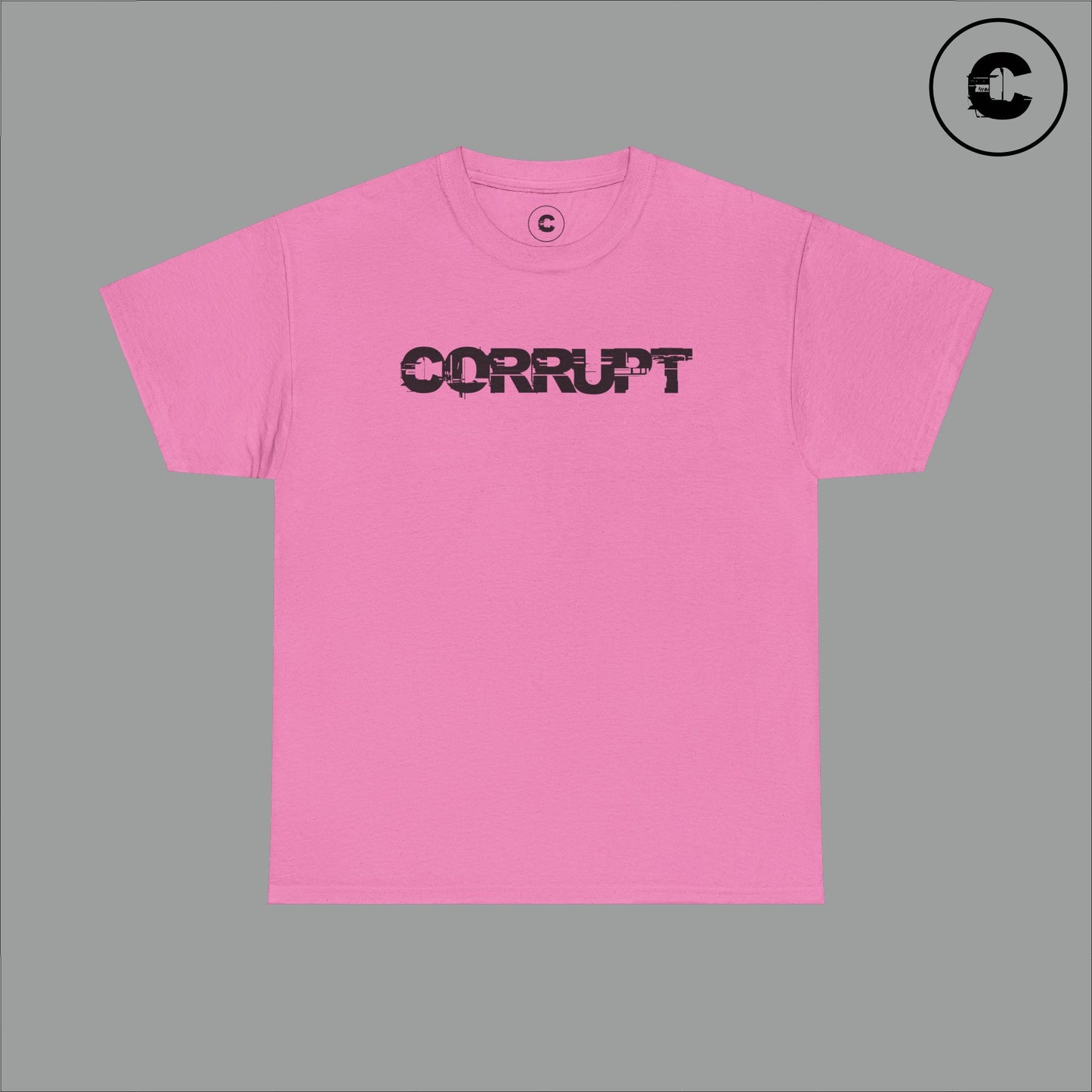 Corrupt Cotton T-Shirt Black Logo