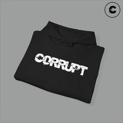 Corrupt Hoodie White Logo
