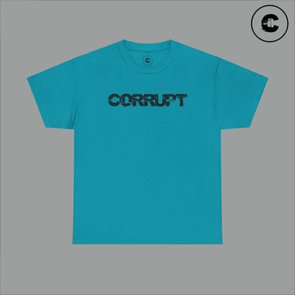 Corrupt Cotton T-Shirt Black Logo