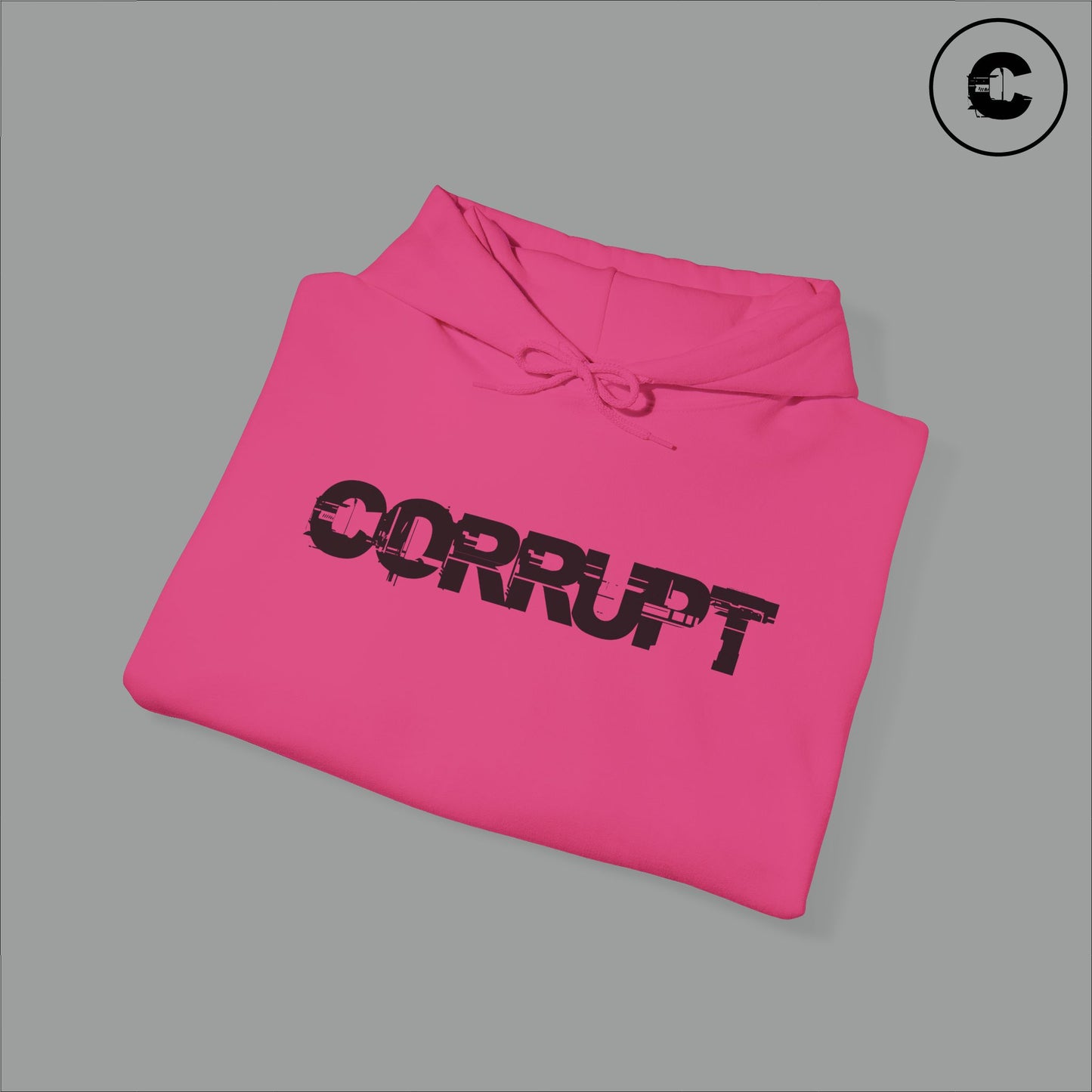 Corrupt Hoodie Black Logo