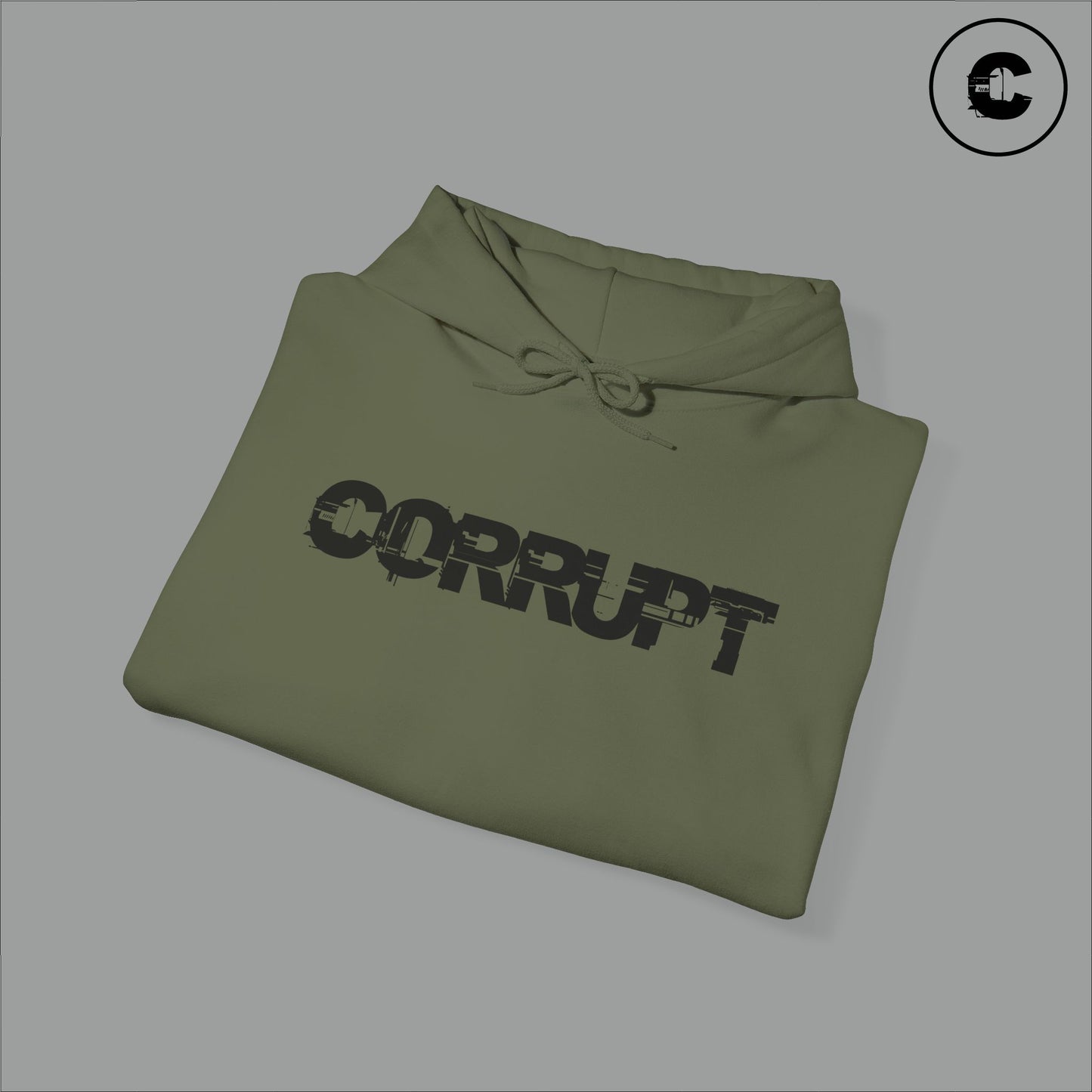 Corrupt Hoodie Black Logo