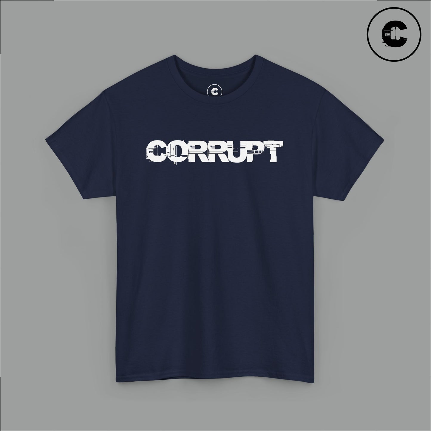 Corrupt Cotton T-Shirt White Logo