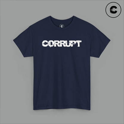 Corrupt Cotton T-Shirt White Logo