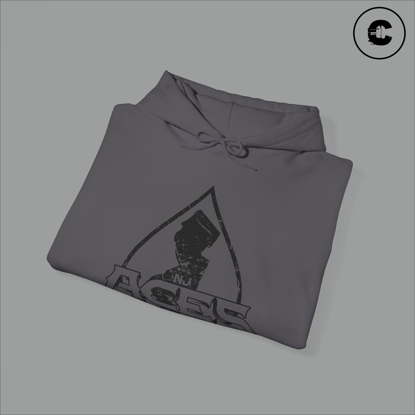 NJ Aces Hoodie Black Logo