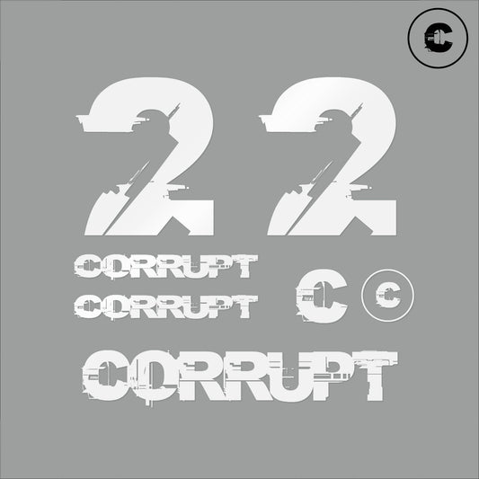 Sticker Pack White Number 2