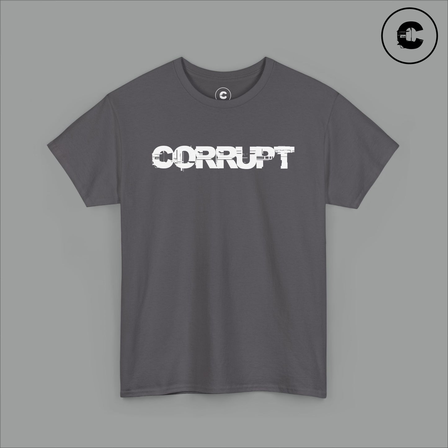 Corrupt Cotton T-Shirt White Logo
