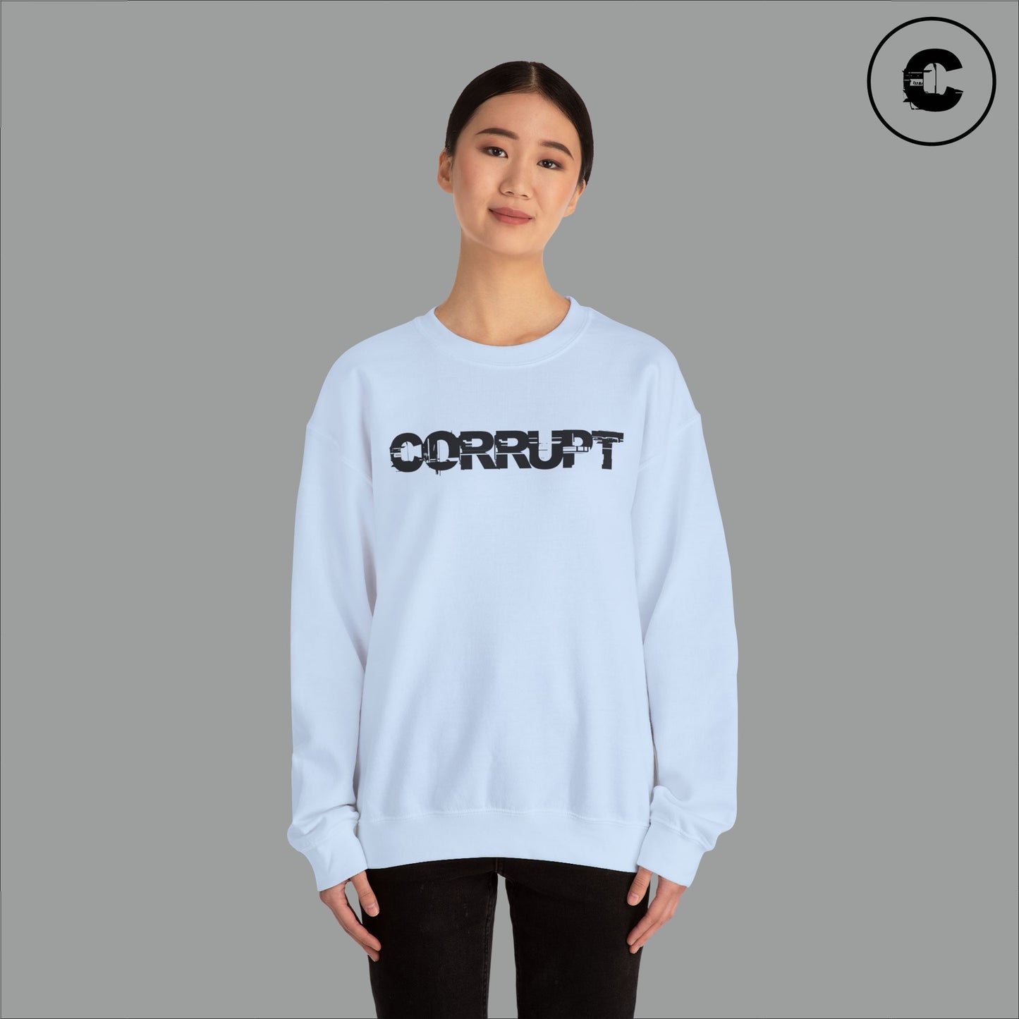Corrupt Sweatshirt Black Logo
