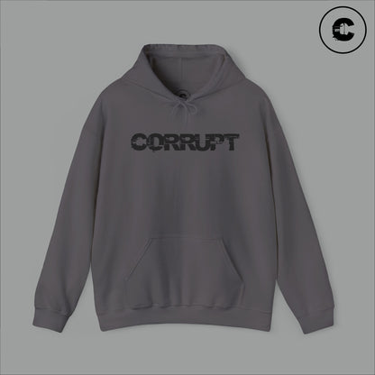 Corrupt Hoodie Black Logo