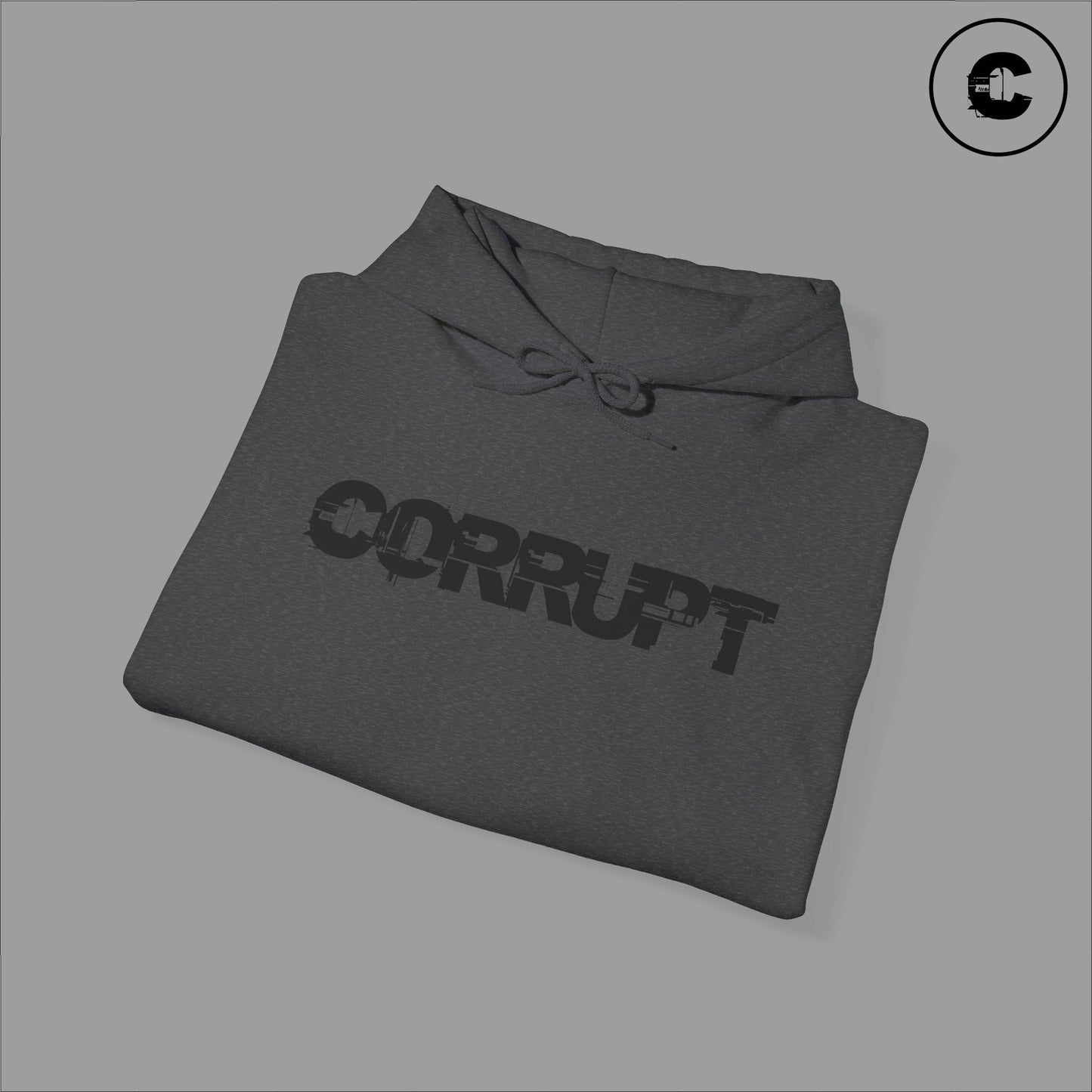 Corrupt Hoodie Black Logo