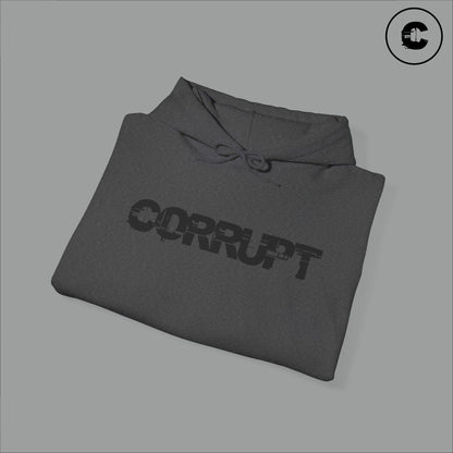 Corrupt Hoodie Black Logo
