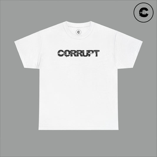 Corrupt Cotton T-Shirt Black Logo