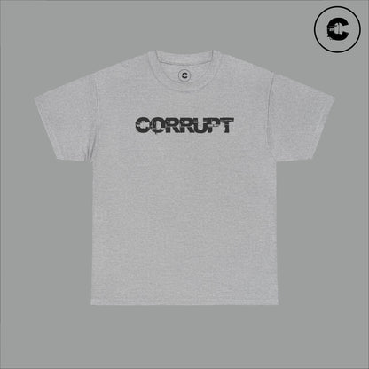 Corrupt Cotton T-Shirt Black Logo