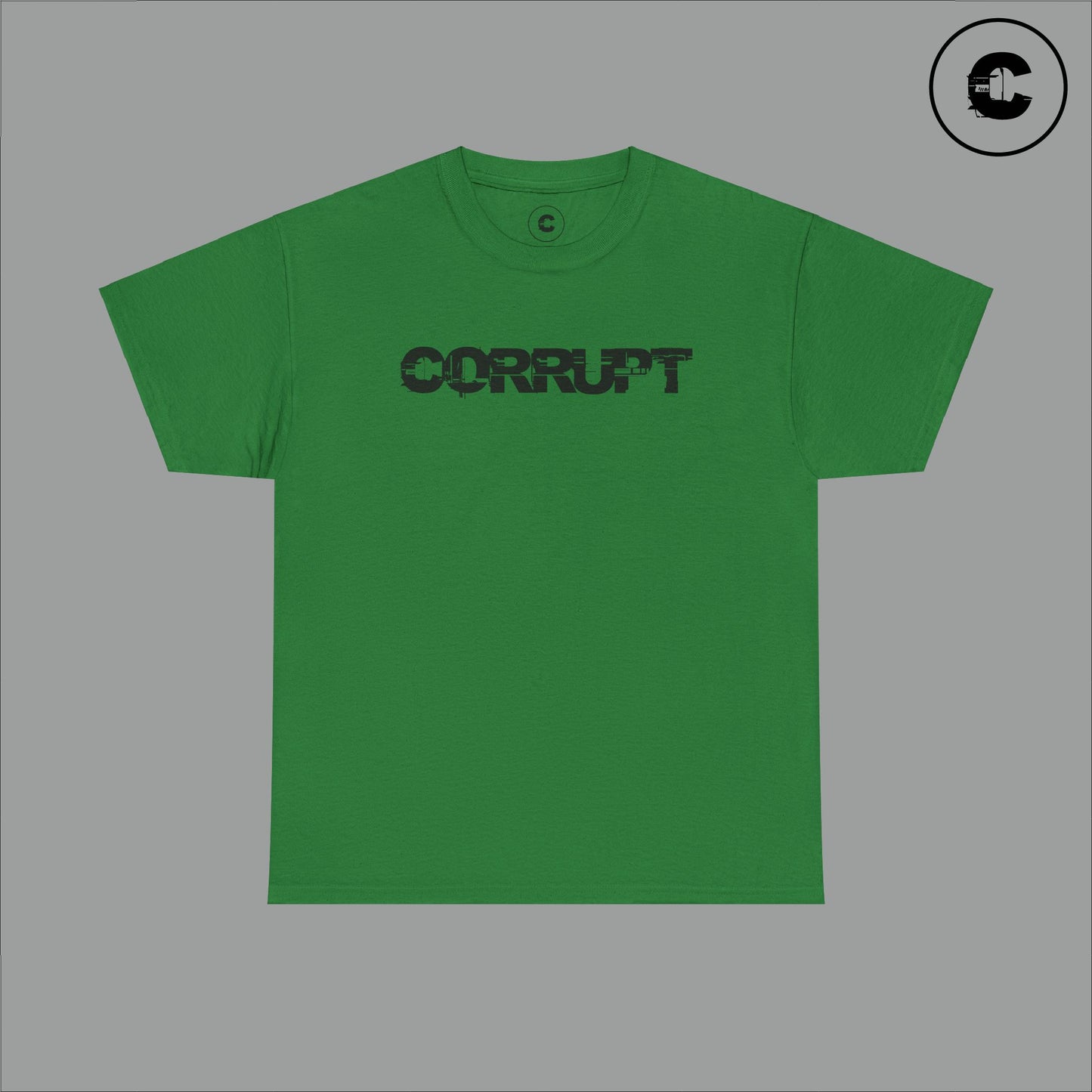 Corrupt Cotton T-Shirt Black Logo