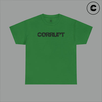 Corrupt Cotton T-Shirt Black Logo