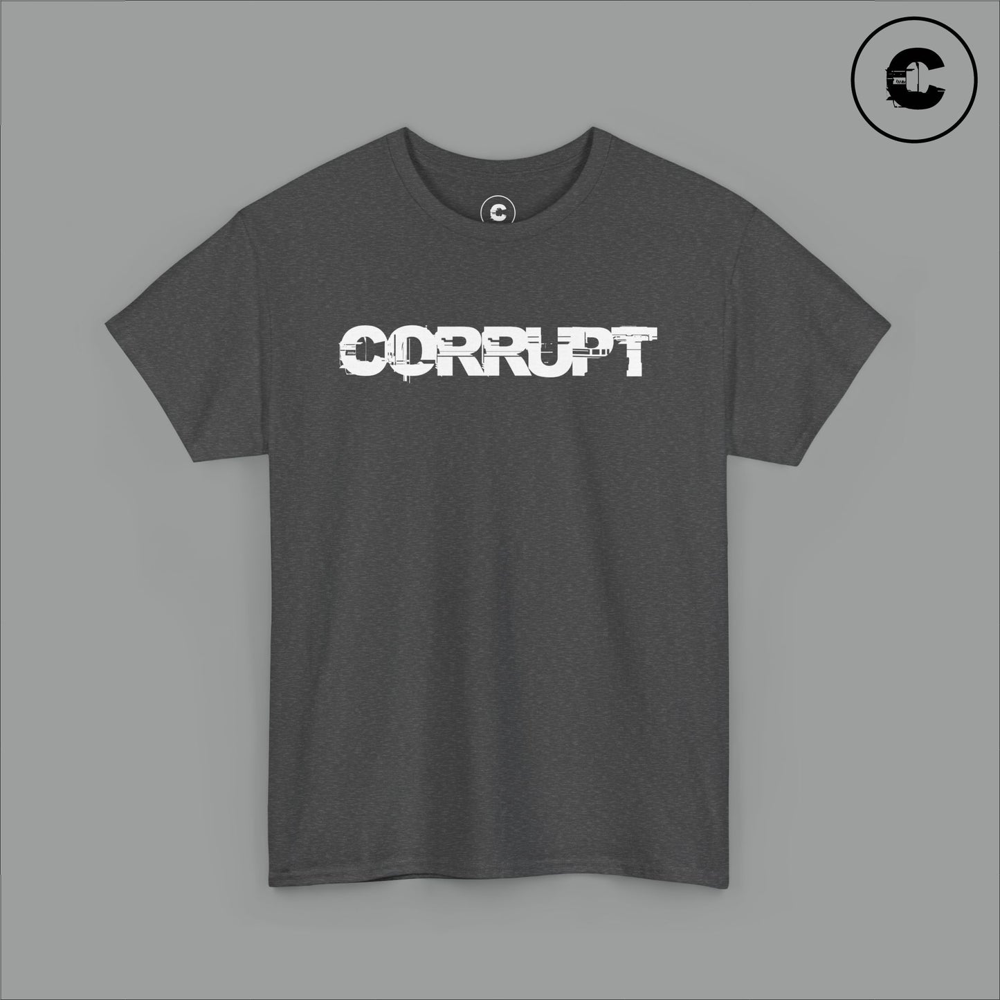 Corrupt Cotton T-Shirt White Logo