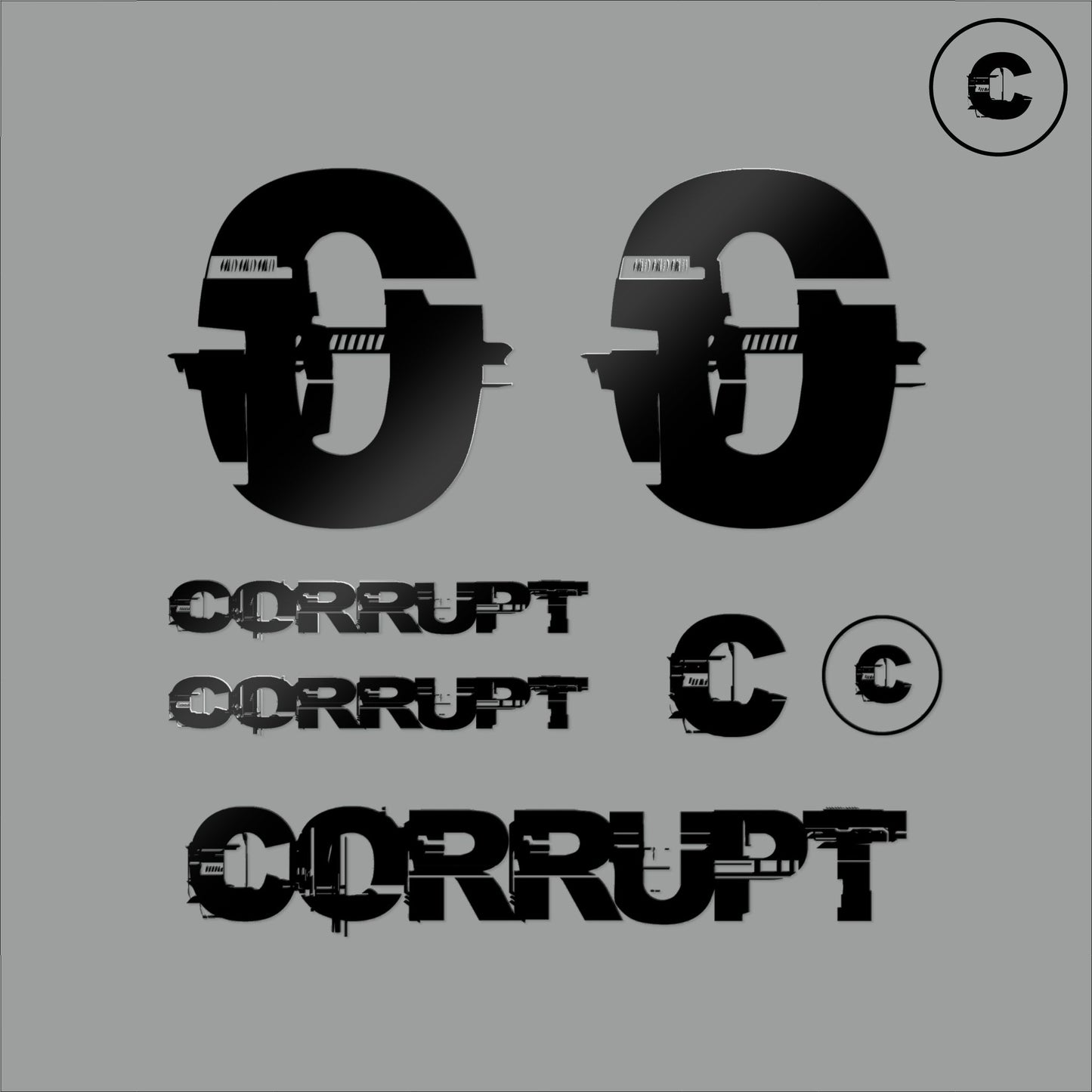 Sticker Pack Black Number 0