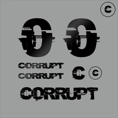 Sticker Pack Black Number 0