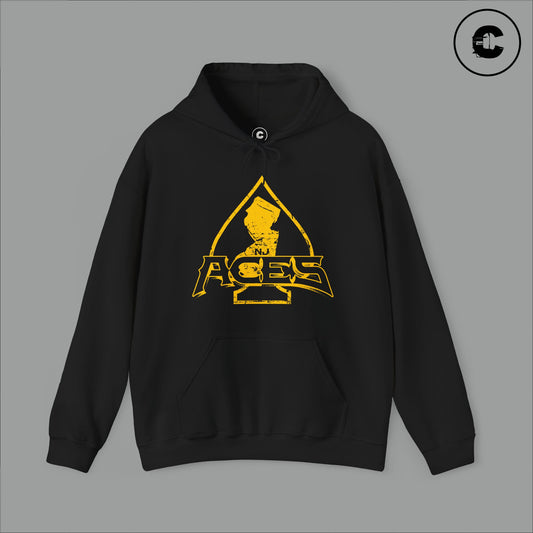 NJ Aces Hoodie Yellow Logo