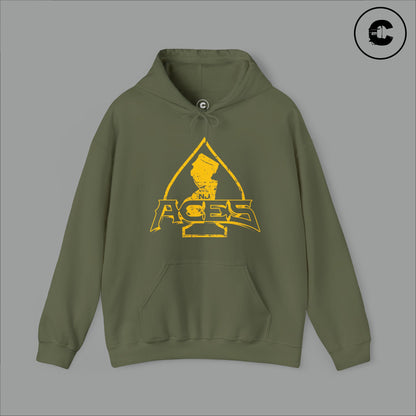 NJ Aces Hoodie Yellow Logo