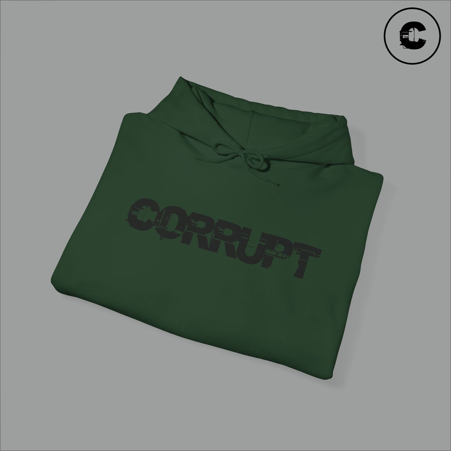 Corrupt Hoodie Black Logo