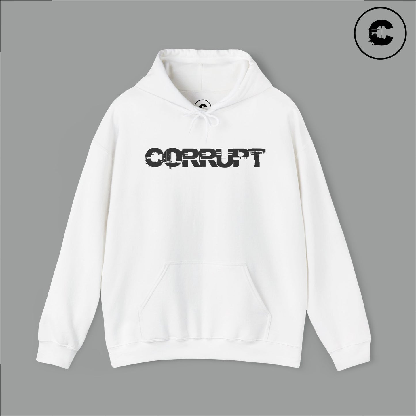 Corrupt Hoodie Black Logo