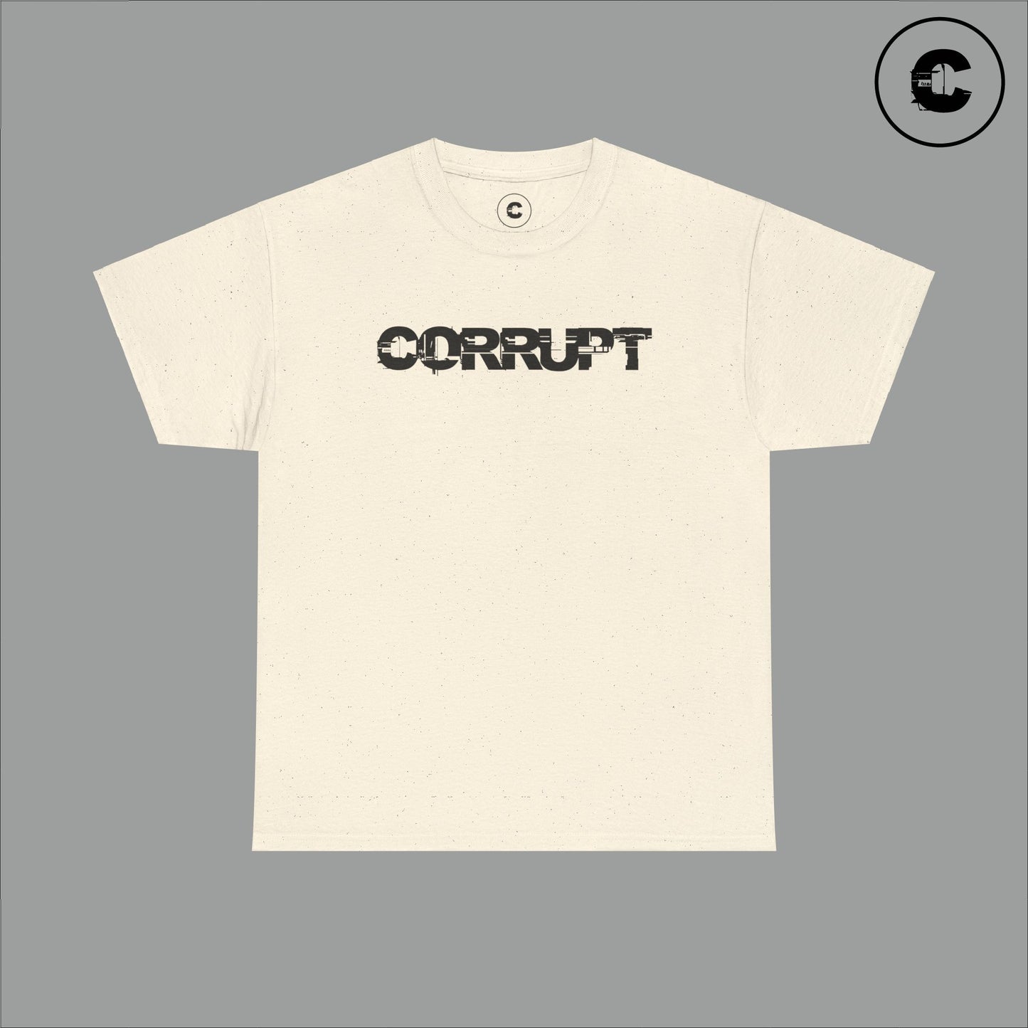 Corrupt Cotton T-Shirt Black Logo