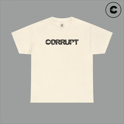 Corrupt Cotton T-Shirt Black Logo