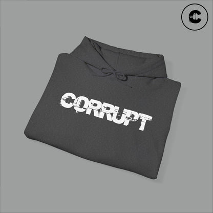 Corrupt Hoodie White Logo