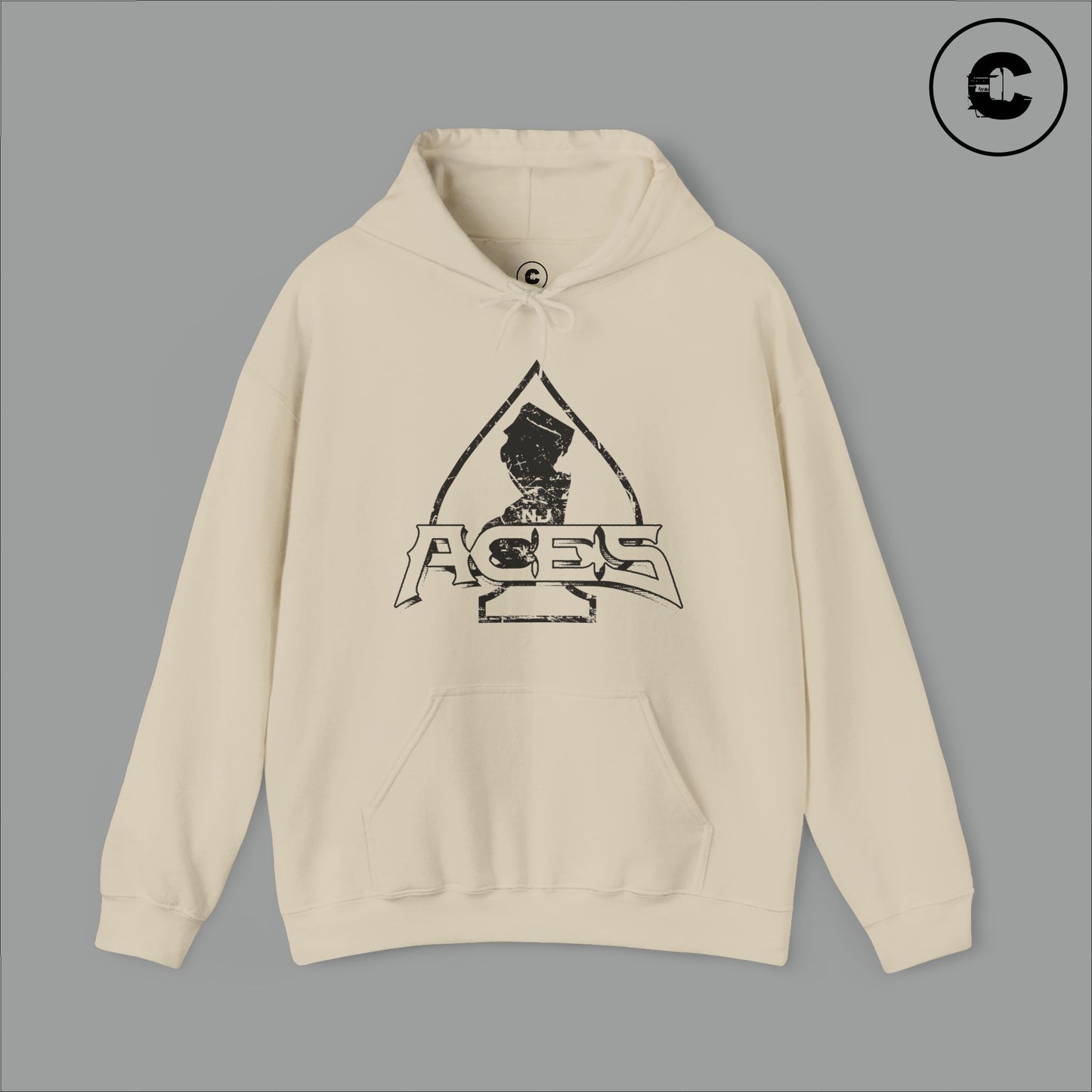 NJ Aces Hoodie Black Logo