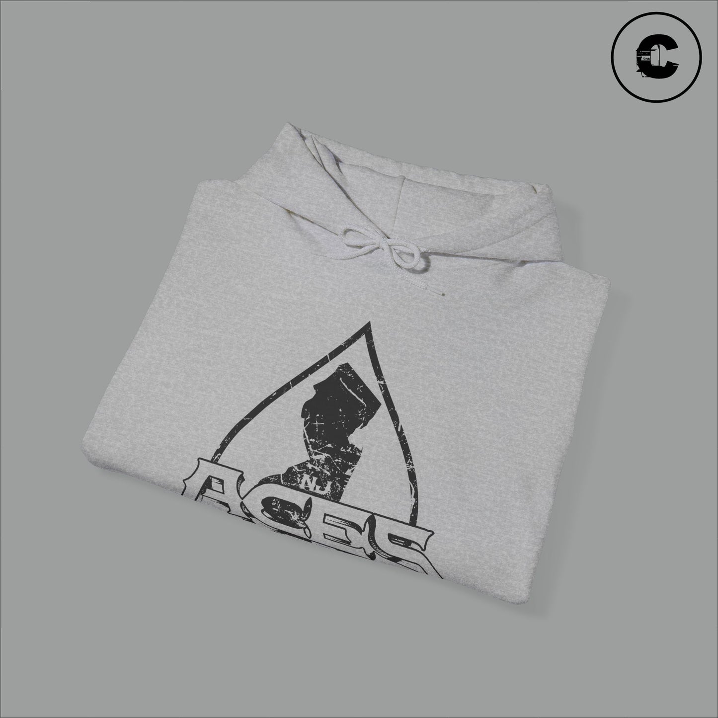 NJ Aces Hoodie Black Logo