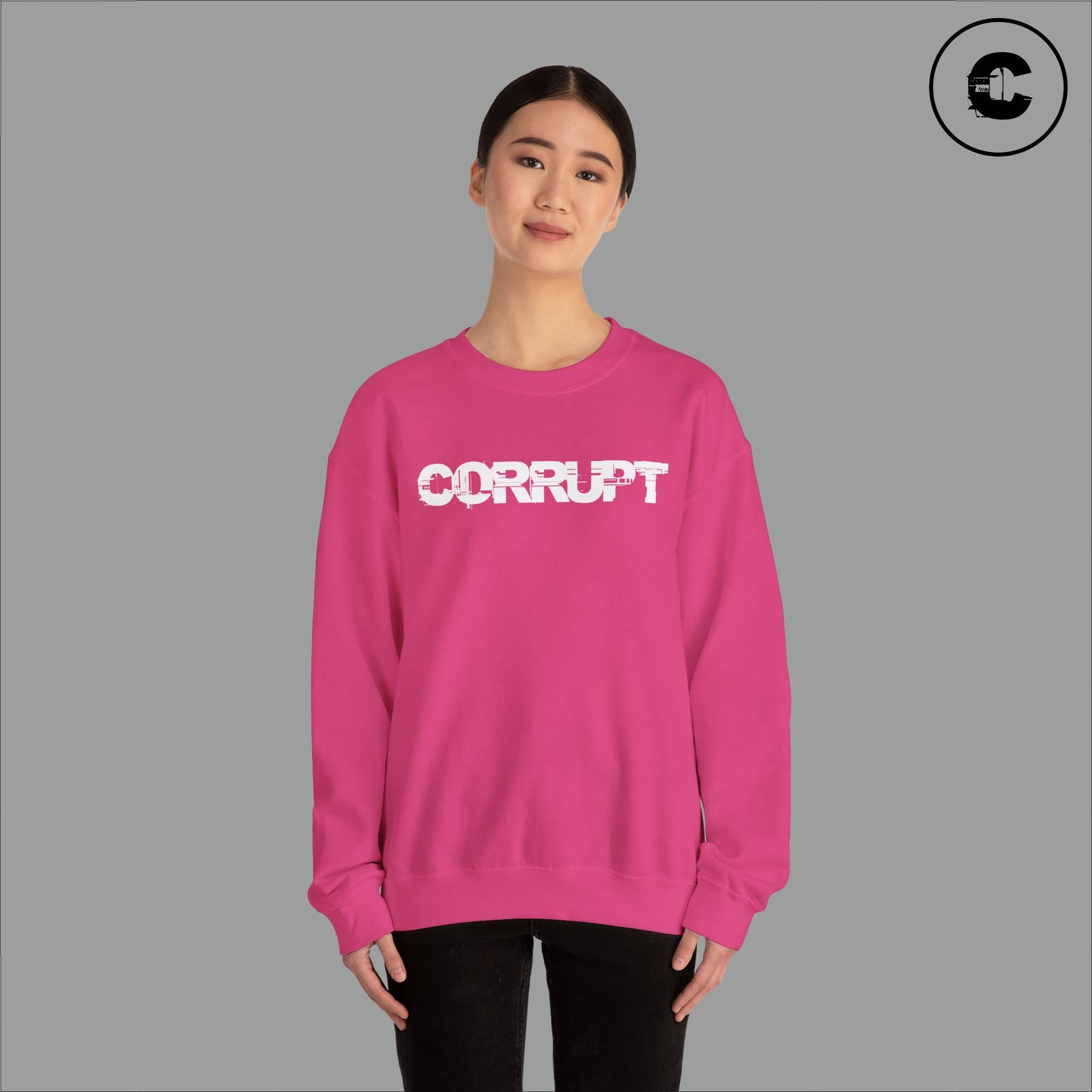 Corrupt Sweatshirt White Logo