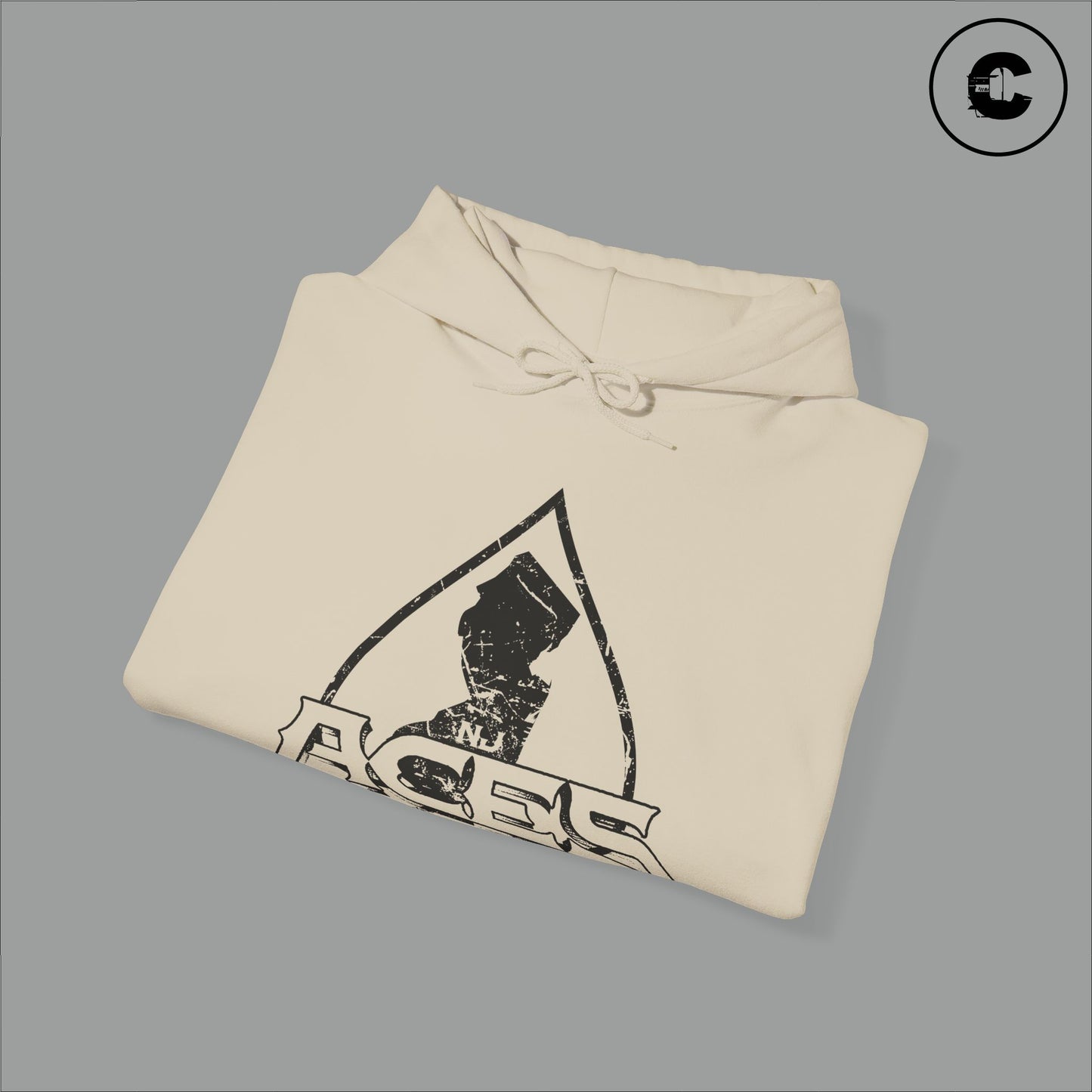 NJ Aces Hoodie Black Logo