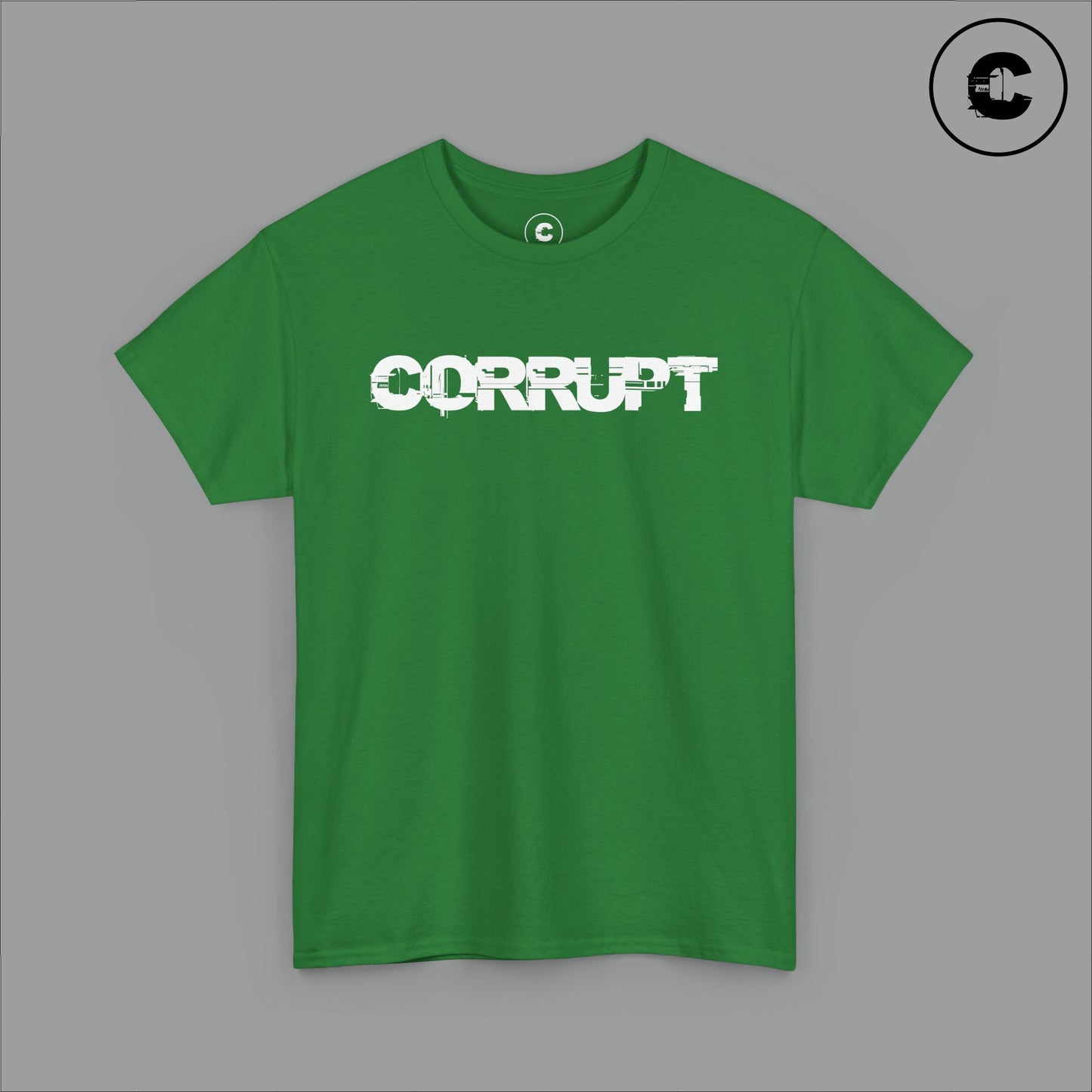 Corrupt Cotton T-Shirt White Logo