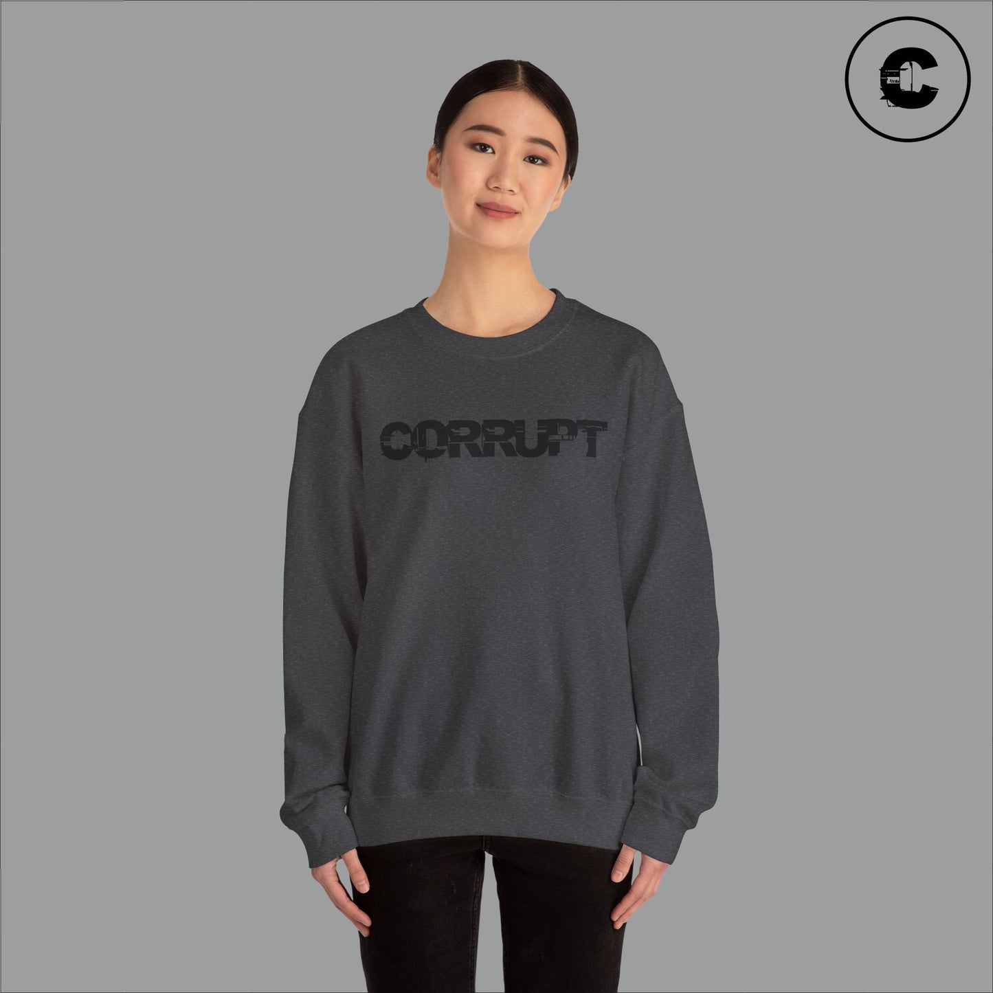 Corrupt Sweatshirt Black Logo