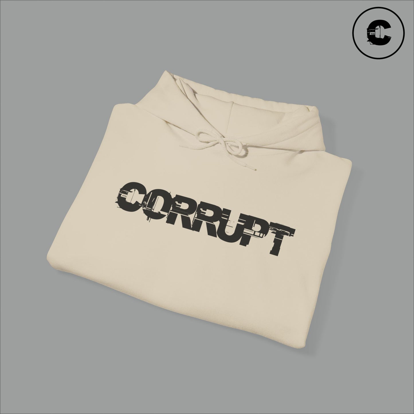 Corrupt Hoodie Black Logo