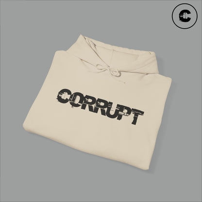Corrupt Hoodie Black Logo