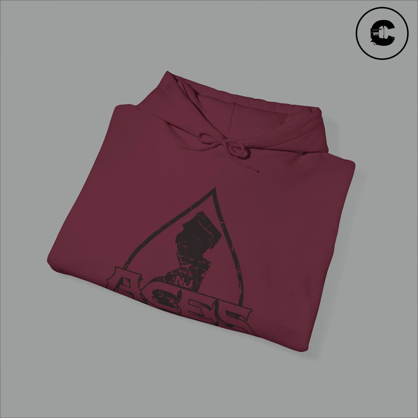 NJ Aces Hoodie Black Logo