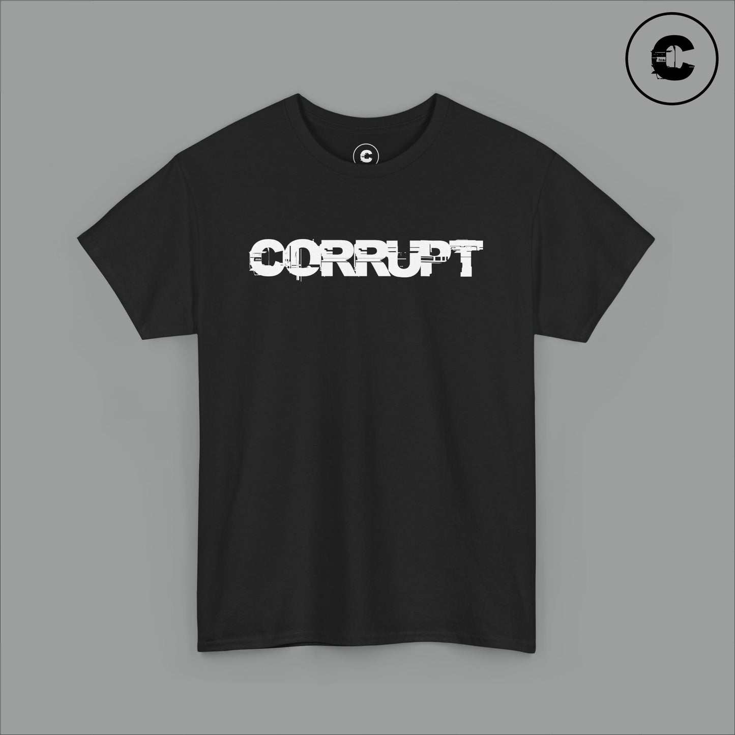 Corrupt Cotton T-Shirt White Logo