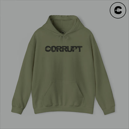 Corrupt Hoodie Black Logo