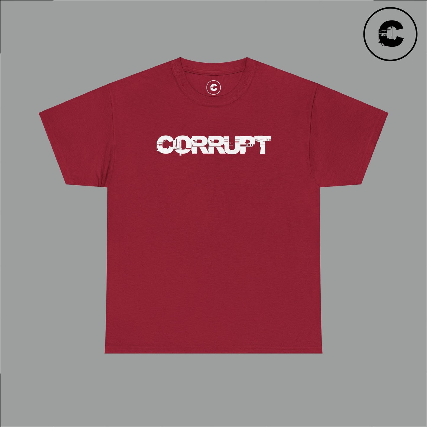 Corrupt Cotton T-Shirt White Logo