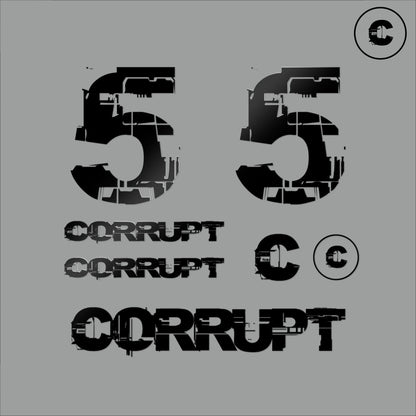 Sticker Pack Black Number 5