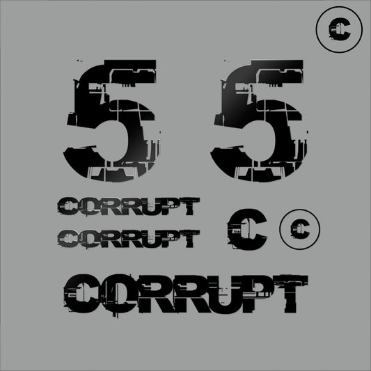 Sticker Pack Black Number 5