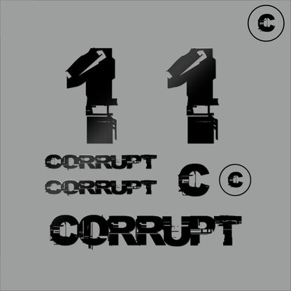 Sticker Pack Black Number 1