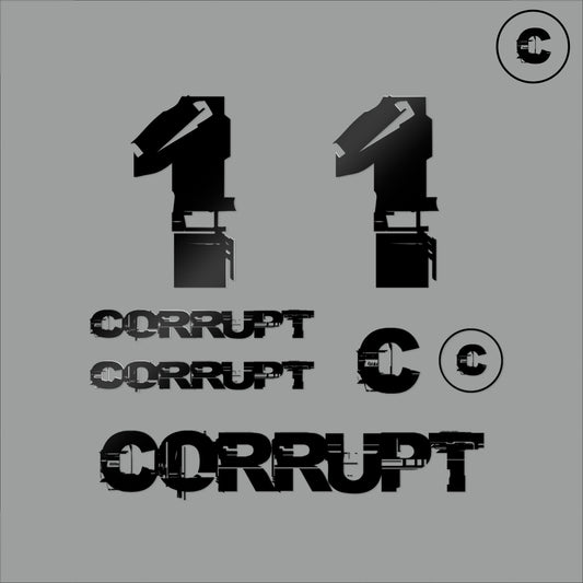 Sticker Pack Black Number 1