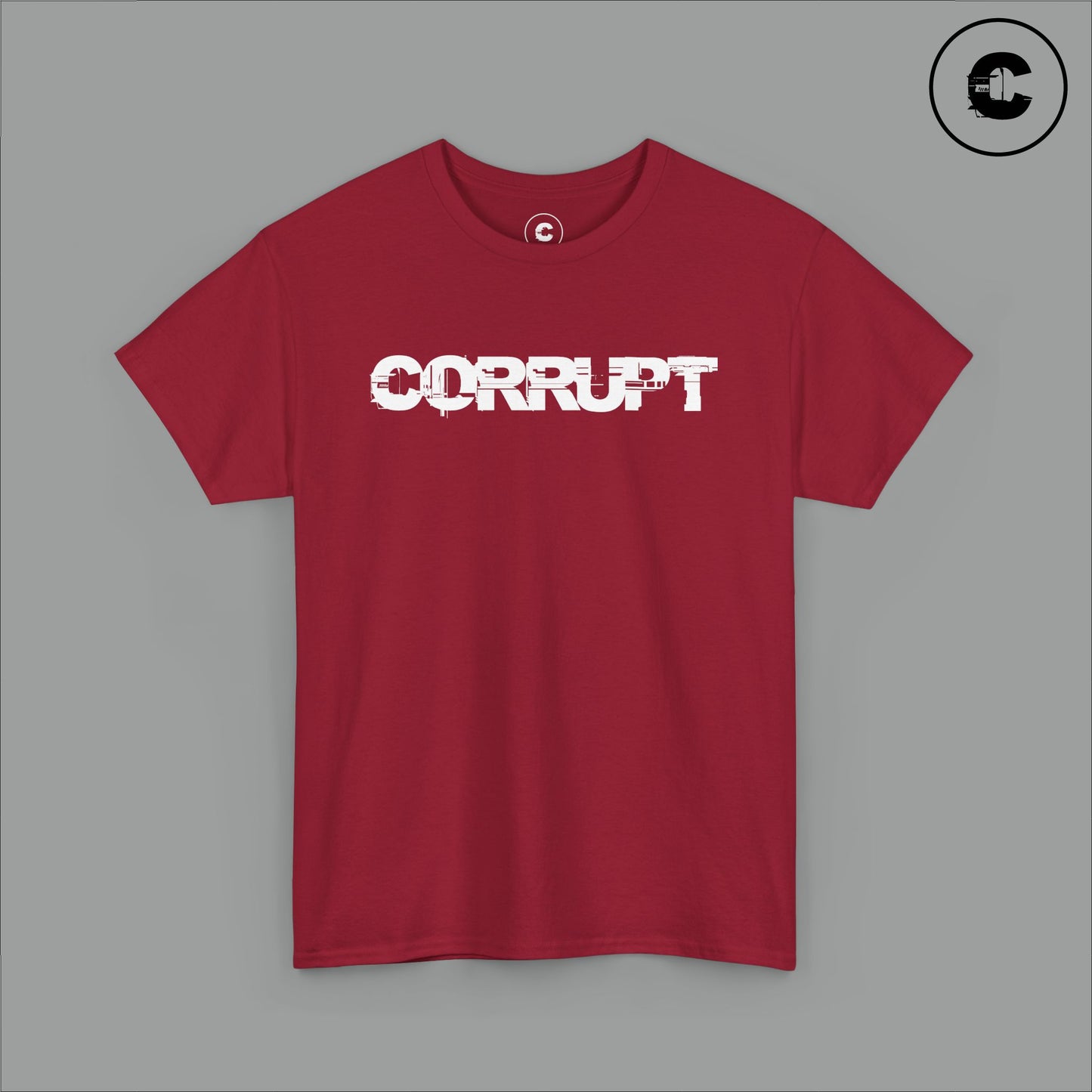 Corrupt Cotton T-Shirt White Logo