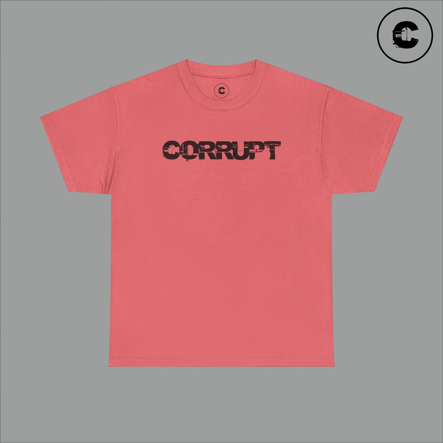 Corrupt Cotton T-Shirt Black Logo