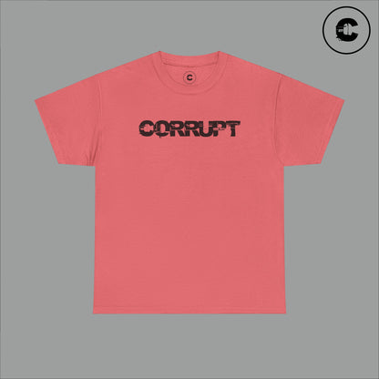 Corrupt Cotton T-Shirt Black Logo