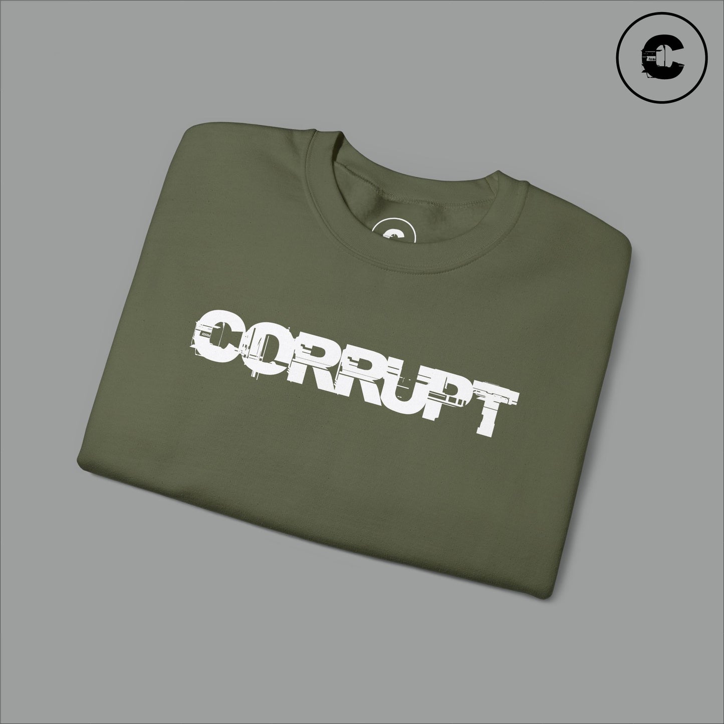 Corrupt Sweatshirt White Logo